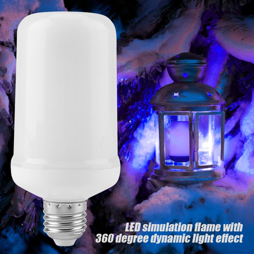 LED Simulation Flame Lamp Blue Light Bulb for Party Festival Decor Without Gravity Sensor
