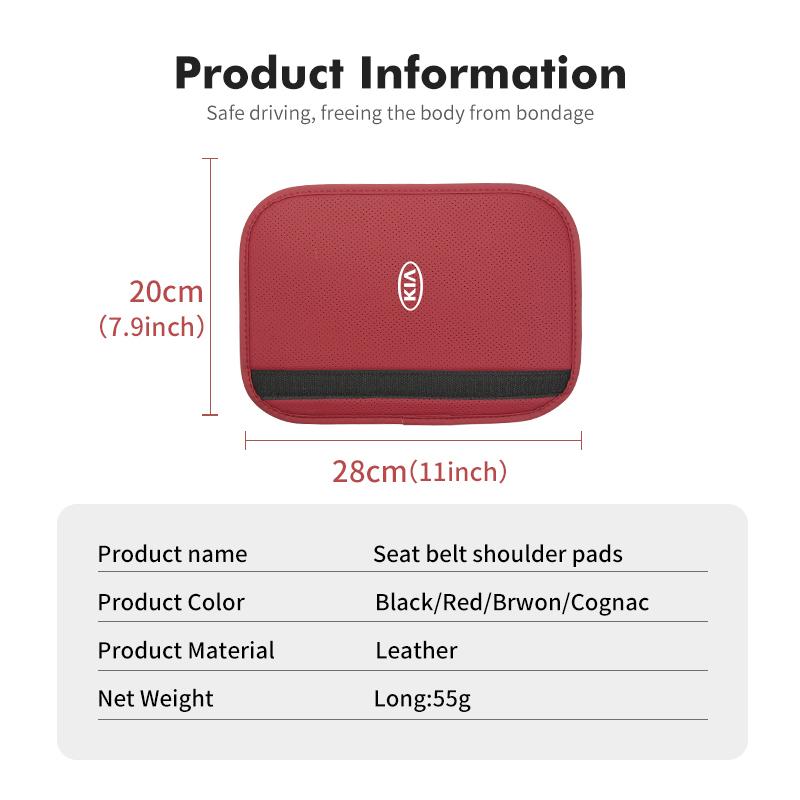 GWXN5 Car Safety Belt Cover Seat Shoulder Protector Pad Accessories For KIA K5 K2 Rio Optima Sportage Venga Sorento Stonic Forte