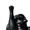 3D-печатная фигурка кота, лижущего зад, забавная черно-белая статуэтка котенка, скульптура животного, настольное украшение для дома, офиса, книжной полки