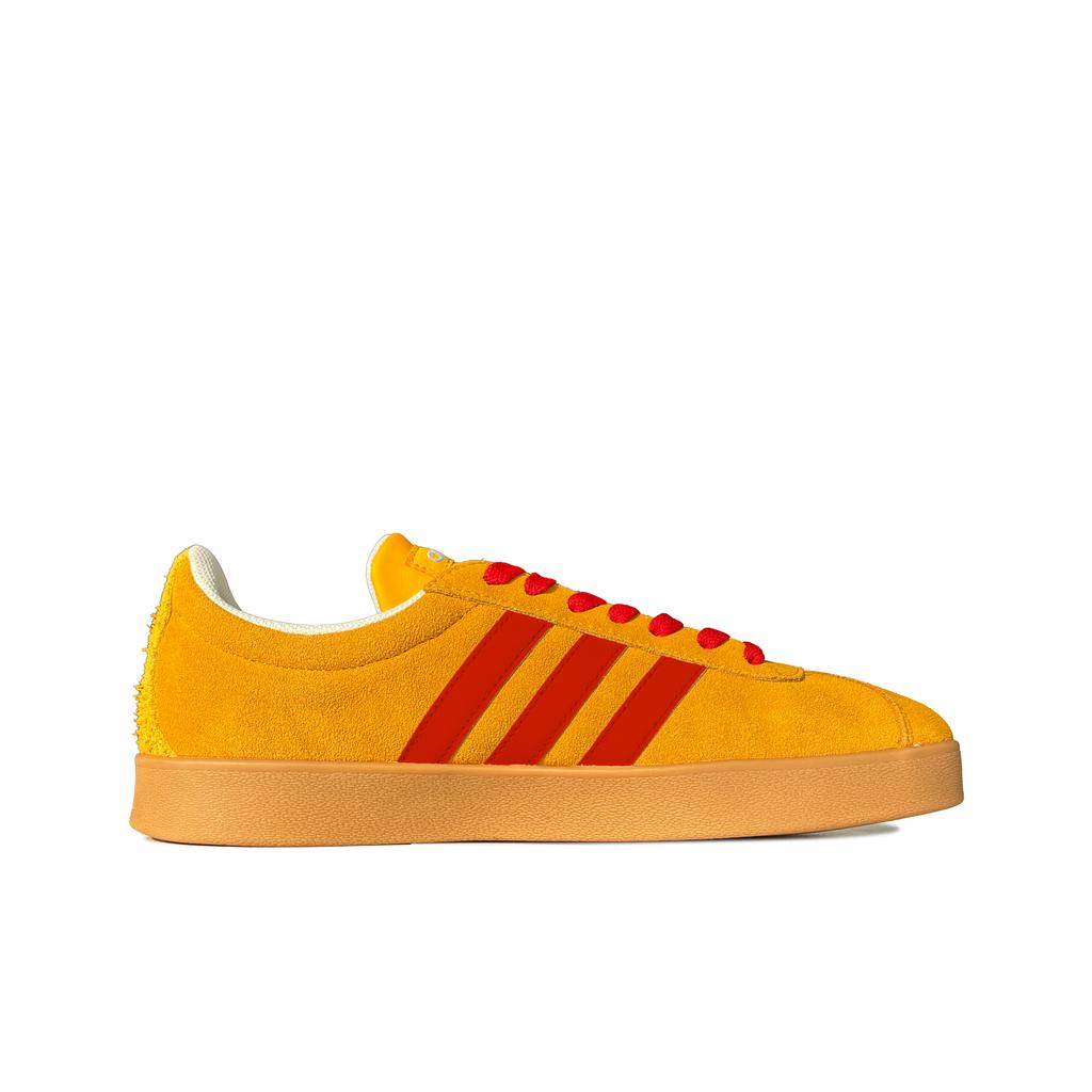 Adidas VL COURT 2.0 Slip Resistant Abrasion Resistant Low top Skateboard Shoes Unisex Yellow Red JI0495(Team619-)