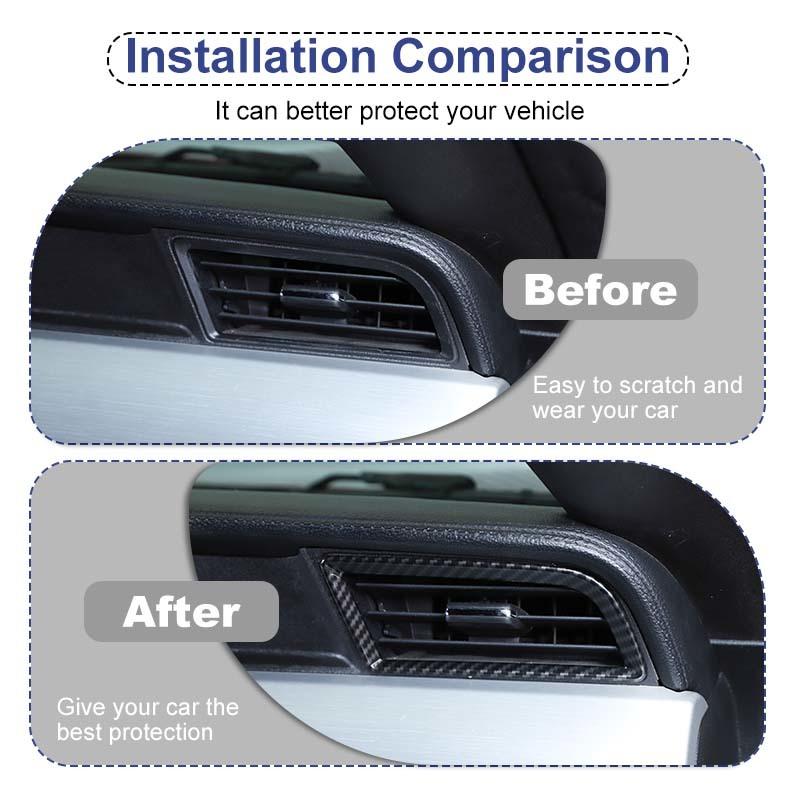 Автомобильная приборная панель, декоративные наклейки на вентиляционное отверстие, подходят для Ford Mustang 2015, аксессуары для интерьера из АБС-пластика