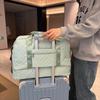 Легкая ромбическая решетчатая дорожная сумка Dufile большой емкости спортивная фитнес-сумка для хранения с багажным ремнем портативная сумка для выходного дня