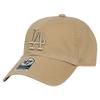 47 Brand 47 Dodgers Clean Up Cap for Men and LA Los Angeles Khaki X One Size Fits All Women, Logo, Low-Profile Cap, MLB, Dodgers, Khaki, [Used]