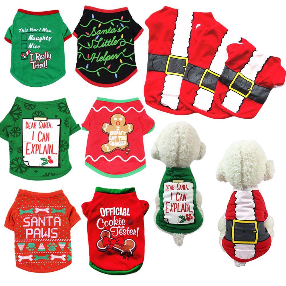 Funny Cosplay Puppy Christmas Vest Pet Party Clothes Dog Sweatshirts Halloween Costume