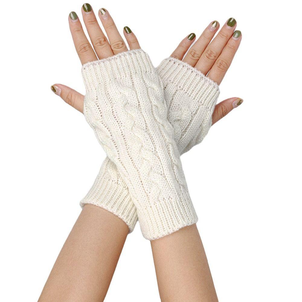 Twists Gloves Winter Gloves Outdoor Riding Mittens Half Finger Gloves Knitted Gloves Outdoor