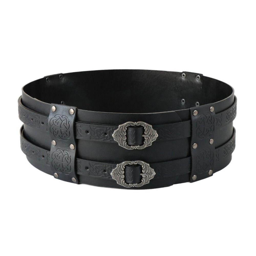 Ремень с тиснением в кельтском стиле из искусственной кожи, средневековый пояс, ретро-ремень эпохи викингов эпохи Возрождения, фото Pros