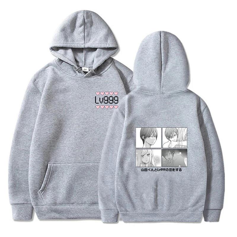Осень Новая Моя История Любви с Ямадой-Куном на Уровне 999 Япония Осень Флис Аниме Худи С Графикой Харадзюку Унисекс Толстовки Повседневные