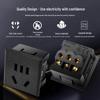 Compact National Standard 2-Pin & 3-Pin 5-Hole Desktop Power Socket Module