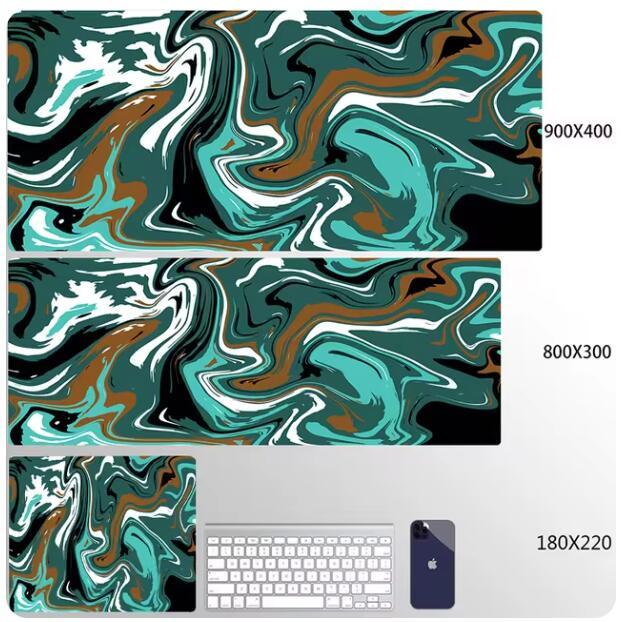 Синий Большой Игровой Коврик для Мыши XXL Strata Liquid Deskmat Нескользящий Резиновый Игровой Коврик для Мыши Компьютерные Коврики для Клавиатуры Большой Мауспад Геймер