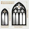 3Pcs Wall Decor Mirrors Arched Gothic Cathedral Mirrors Home Ornaments Decor Wall Mirror for Bedroom Living Room Window Decor