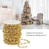 ZK50 20m Artificial Faux Pearl Bead String for Christmas Tree Wedding Curtain DIY Decoration Gold