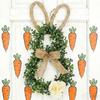 Linen Bow Easter Wreaths With Flower Artificial Wreath Front Door Wreath  Window Decoration