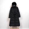 Autumn and Winter New Long Down Jackets for Women Over the Knee, Hooded Waist and Thin High-end Warm Jacket