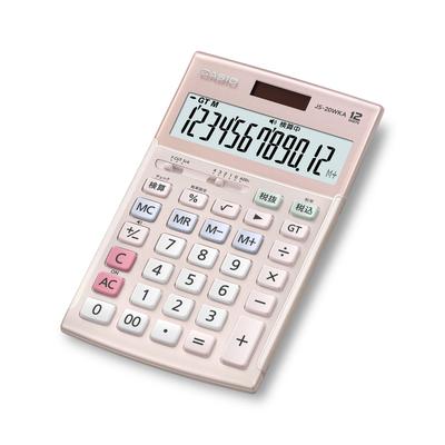 Casio Профессиональный Бизнес-Калькулятор, Зеленая Закупка, Сертификация Eco Mark, 12-значный, Функциональный, Тип, Розовый, JS-20WKA-PK-N, Соответствует,