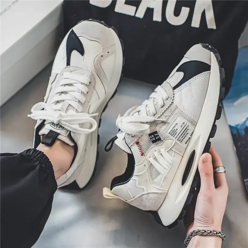 Мужская всесезонная повседневная обувь — удобная и прочная с толстой подошвой