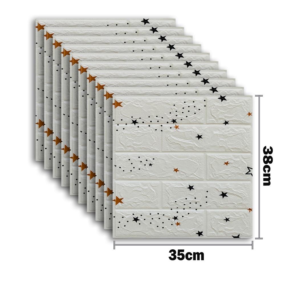 10 шт. 3D наклейки на стену из пеноматериала панели кирпич водостойкие клейкие обои гостиная спальня домашний дом декор для ванной комнаты