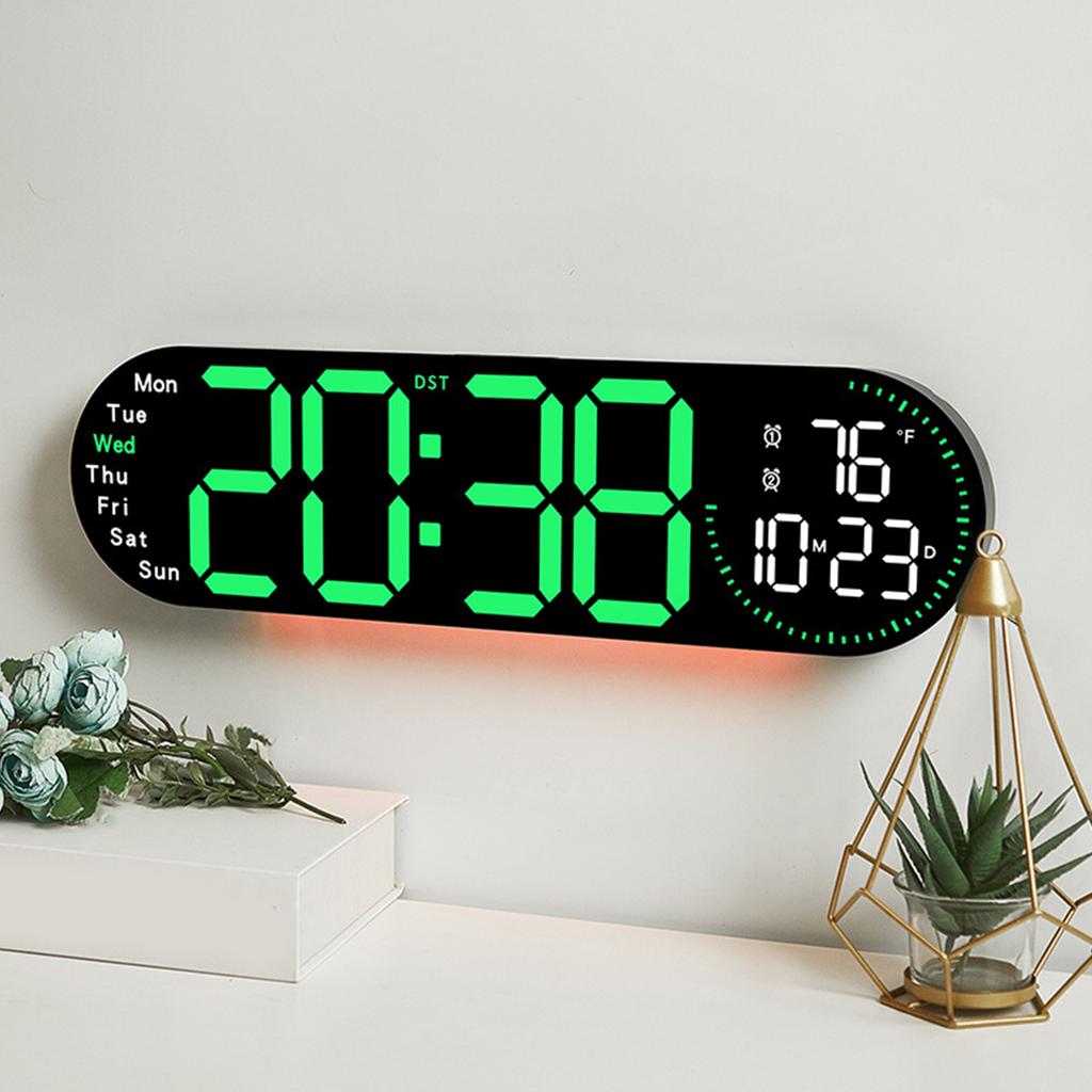 Светодиодные цифровые часы настенные и настольные будильники с регулируемой яркостью и громкостью 12/24-часовой дисплей для домашнего офиса