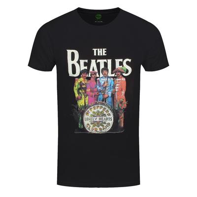 Футболка The Beatles Sgt. Официальная группа Клуба одиноких сердец сержанта Пеппера Черный Новый