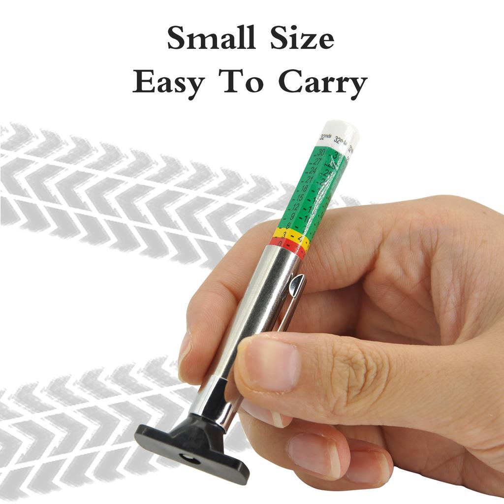 Car Tyre Measuring Pen Coded Tread Depth Tool Cylindrical 25mm Detection Gauge Auto Repair Inspection ComponentsTackle