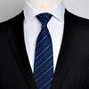 Lazy Zipper Tie Men's Formal Business Professional Easy Pull 8c Suit Blue Groom Wedding