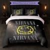 Nirvana Print 3Pcs Bedding Set Duvet Cover With Two Pillowcases Soft Bed Linen For Household Bedroom
