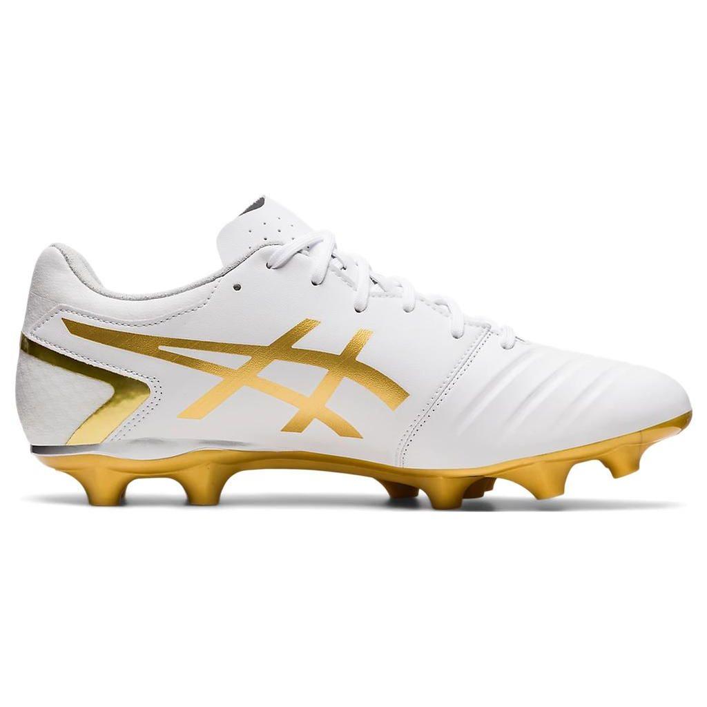 Asics Ds Light Series Круглый носок Шнуровка Ag (Резиновый короткий стержень) Мужские футбольные бутсы из синтетической кожи Белые Платиновые 1103A069-122