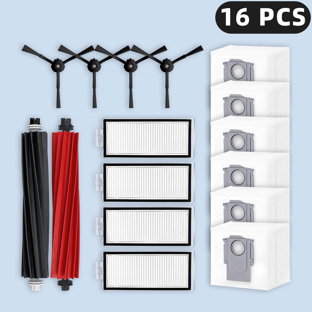 Совместимость для ( Roborock Q8 Max, Q8 Max+, Q5 Pro, Q5 Pro+, Q5 Max+, Q5 DuoRoller+ ) Запасные части Фильтр Основная Боковая щетка Пылесборник