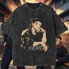 Летние Аниме 2026 года Jujutsu Kaisen Годзё Сатору Футболки Стирка Мужские Женские Хлопок Харадзюку Футболки Высокое Качество Ретро Топы Футболки