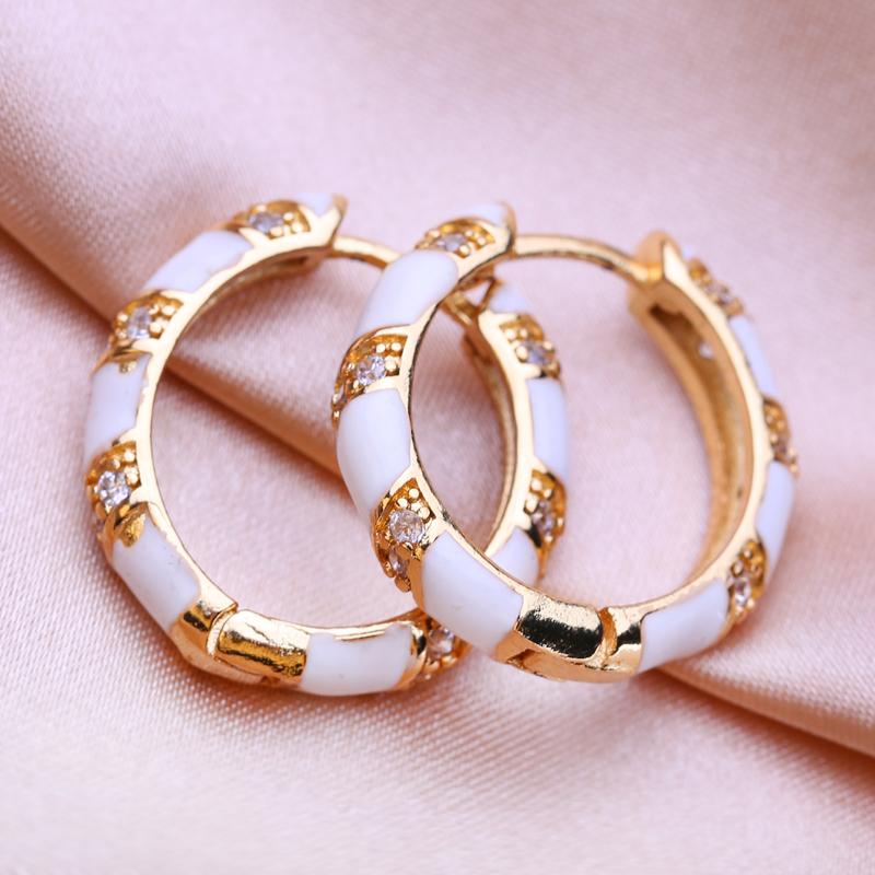 KNIKOO Round Clip Earrings For Women Fashion Hoop Earrings Jewerly For Wedding Party Gifts Cubic Zirconia CZ Earrings