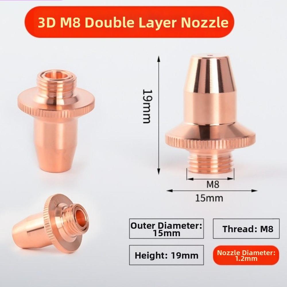 Single/Double Layers Laser Cutting Nozzle Bevel Cutting Nozzle For Fiber Cutting Machine