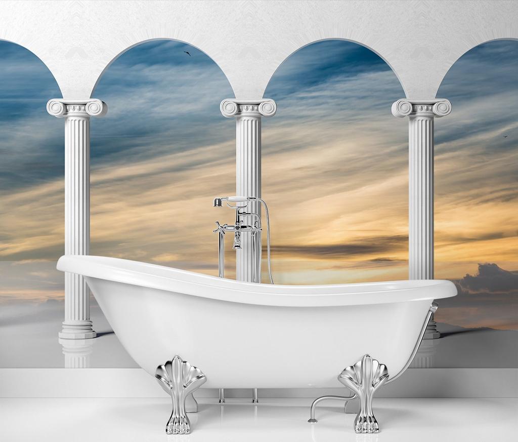 Wallpaper Columns with Sky View