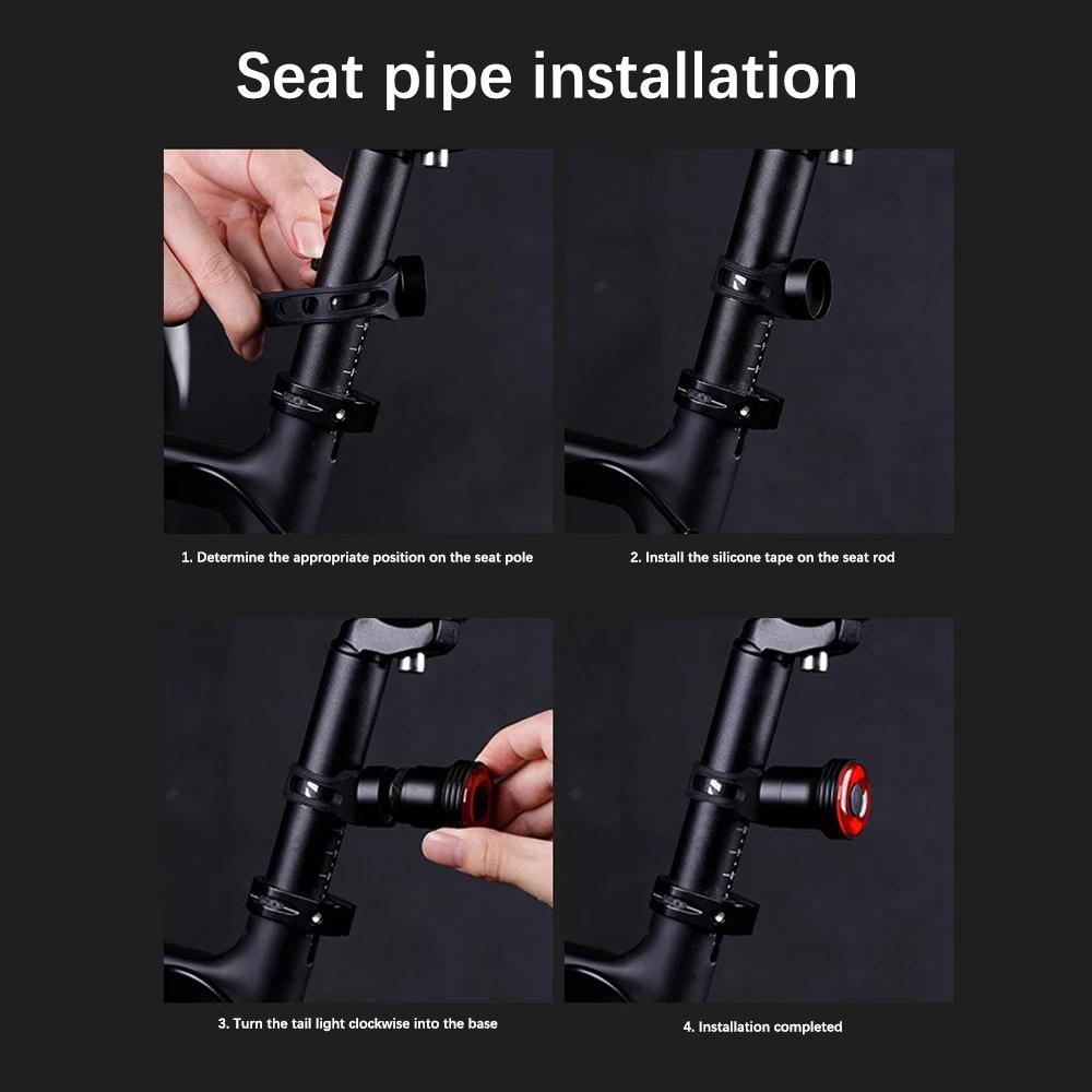 Датчик торможения Ночной свет для езды на велосипеде Предупреждающий задний фонарь Задний стоп-сигнал Стоп-сигнал для велосипеда Мотоцикл Светодиодная лента