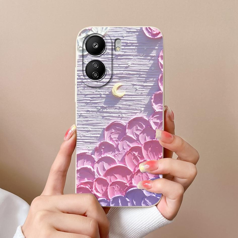 Новый чехол с рисунком из мультфильма для Xiaomi Redmi 12 13 13C K60 Ultra K70 Note 13 Pro, бампер, устойчивый к падениям, мягкий силиконовый симпатичный чехол для телефона, чехол для Redmi