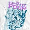 Fantastic Four Unisex Adult Heroic First Family Line Art Back Print T-Shirt