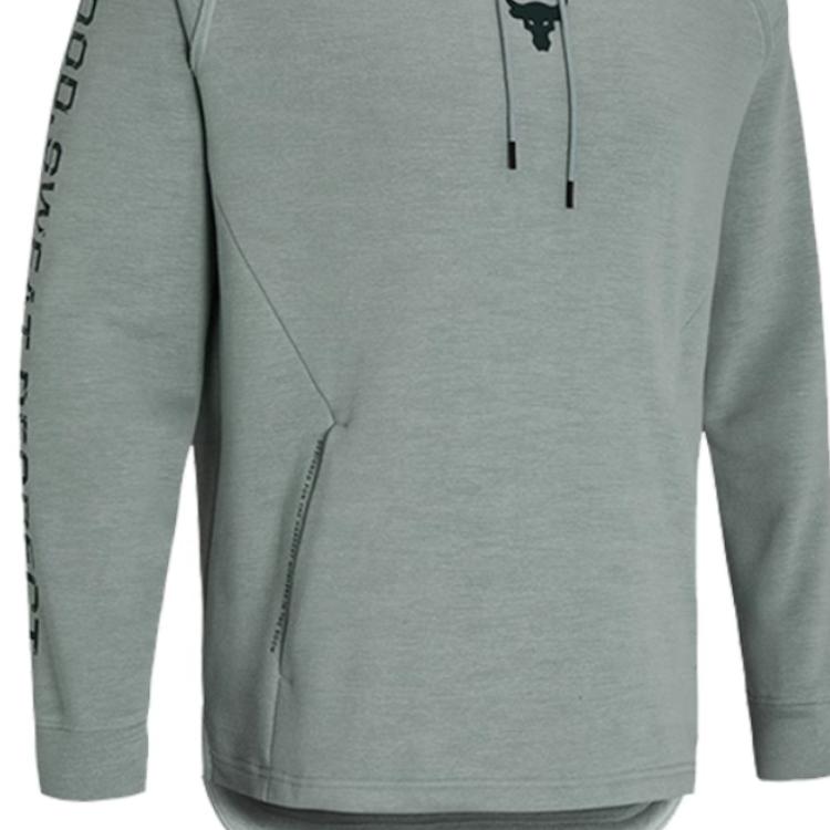 Under Armour Project Rock Graphic Logo Hoodie Мужские толстовки с капюшоном Зеленые 1357193-340