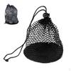 Durable Nylon Pouch Golf Tennis Ball Carrying Holder Storage Drawstring Closure Bag - Black, S