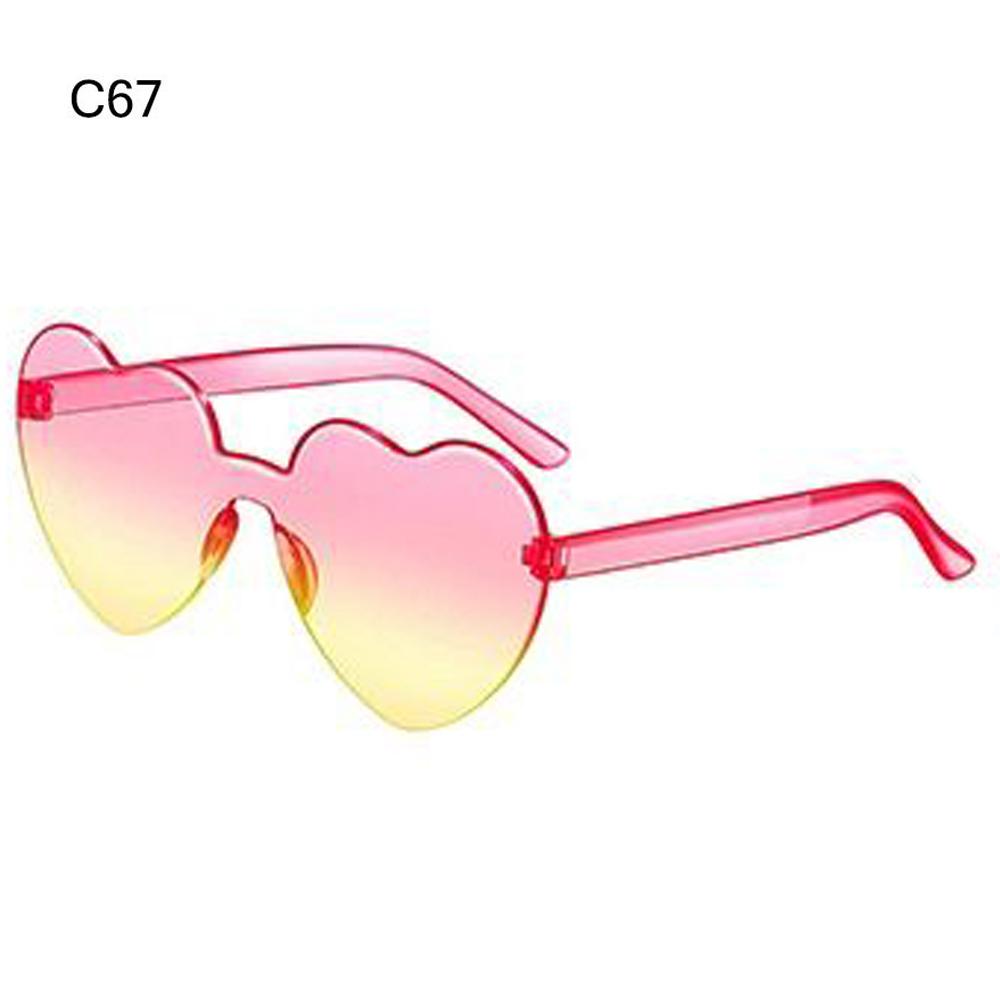 2025 New Heart-shaped Sunglasses Candy Color Gradient Lenses Love Heart Sun Glasses Shades Funny Beach Pool Party Eyewear