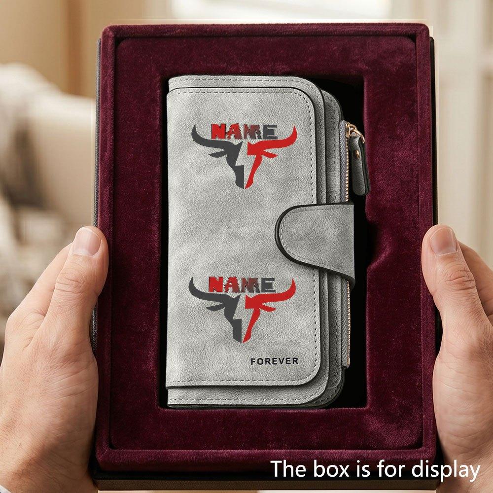 NAME Cowhead Men's Large Capacity Wallet with Business Card Slot and Cash Pocket, Suitable for Formal Occasions and Office Use, Ideal Gift for