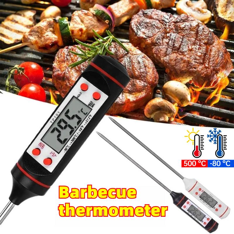 Цифровой термометр для мяса, кулинарии, еды, кухни, BBQ, щуп, вода, молоко, масло, жидкость, духовка, цифровой датчик температуры, измеритель TP101