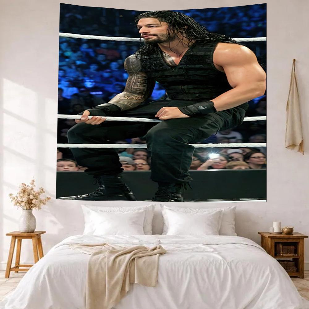 Roman Reigns2 Wall Decor Tapestry Art For Pet Memorial Birthdaywedding Party Backdrop Family Gift