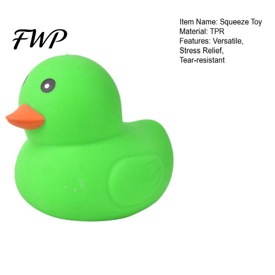 Pocket-sized Stress Ball Large Duck Reliever Slow Rise Soft TPR Squeeze Handheld Toy for Adults Kids Anxiety Relief Sensory Figurine Tear-resistant