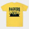 Мужская черная футболка с принтом Packers Печать на трансферной бумаге без вырезания Хлопковая футболка