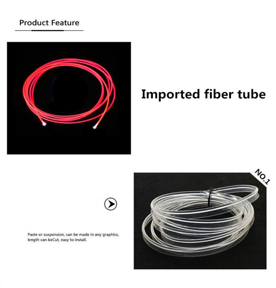 5in1 6M RGB LED Car Interior Decor Neon Strip Light APP Control Atmosphere Light