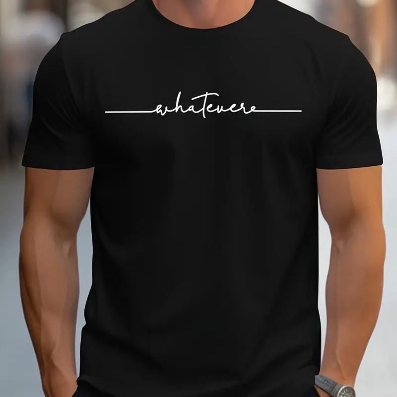 Новая летняя мужская модная футболка Personality Basics Printed Men's T-shirt Top