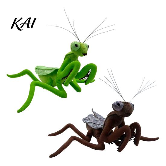 Fun Room Accessory Realistic Mantis Stuffed Animal Plush Toy, Bendable Leg Praying Insect for Boys Girls Figure, Cute Doll Decor, Novelty Gift