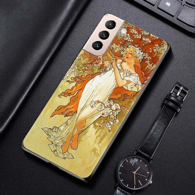 Чехол для Samsung Galaxy S21 S20 S10 S9 S8 Plus Ultra 5g S10lite S10e S7edge S20 S21 Fe, художественный постер, Альфонс Муха, тонкий