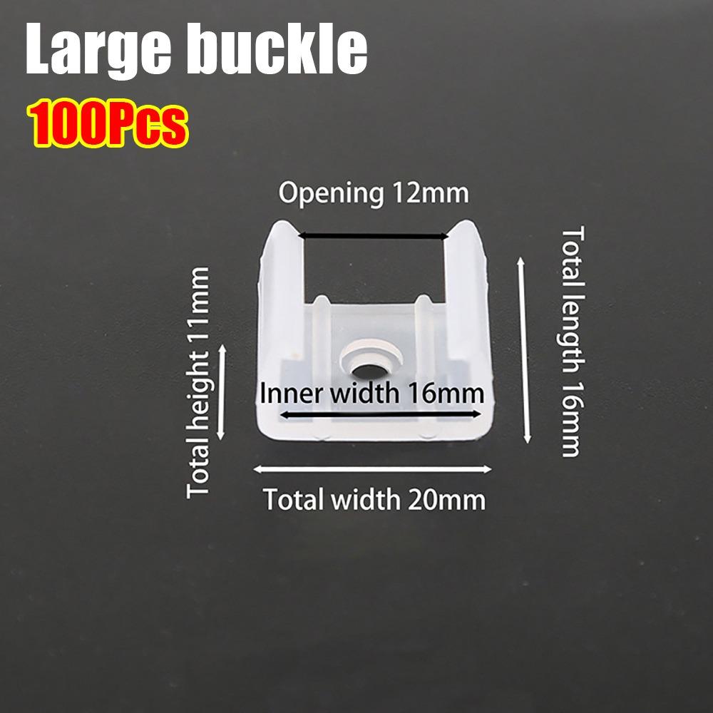 100Pcs 220V Flexible COB LED Strip Fixed Clips Plastic Lamp Holder Fitting Light Mounting Buckle 8-20mm 5050/5730/2835