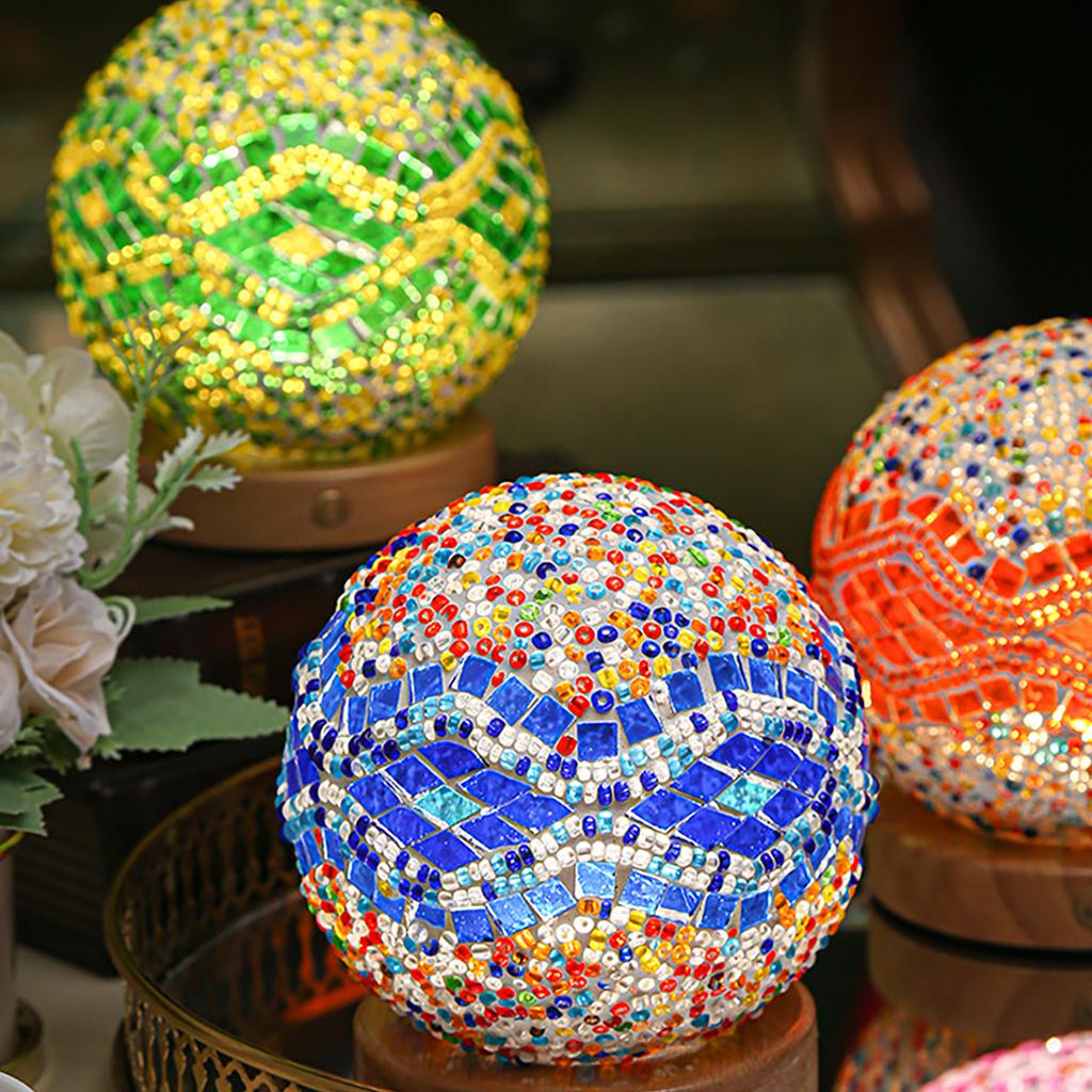 USB Зарядка Сенсорный Три Цвета Бесконечная Регулировка Яркости Барочный Ночник Зарядная Настольная Лампа Декоративная Стеклянная Лампа