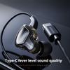 Новые наушники-вкладыши с двойной подвижной катушкой TYPE-C подходят для мобильных телефонов Xiaomi Oppo Huawei Vivo Honor.