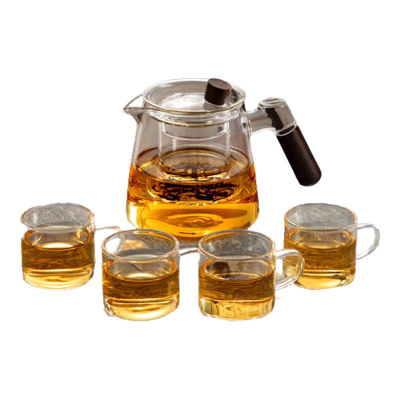 Niyeta Handmade Glass Tea-Water Separation Teapot